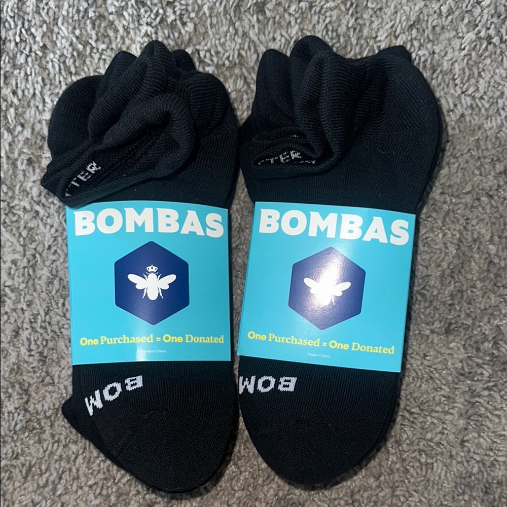 Bombas Medium Black Ankle Socks 8 pairs